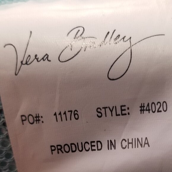 Vera Bradley 19-20" Java Blue Brown Carry-On Rolling Suitcase w/Tolietry Bag - Picture 9 of 12